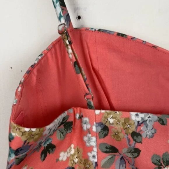 NWT J.Crew 4 Liberty Josephine Dress Mermaid Coral - Picture 11 of 12